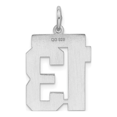 Sterling Silver Number 13 Pendant – view 5