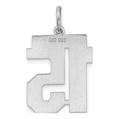 Sterling Silver Number 15 Charm – view 5