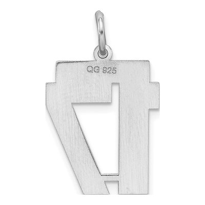 Sterling Silver Number 17 Charm – view 5