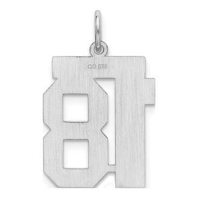 Sterling Silver Number 18 Charm – view 4