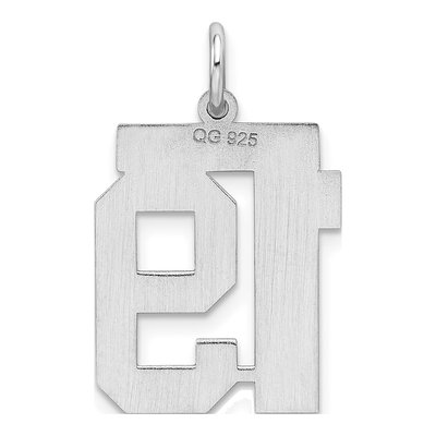 Sterling Silver Number 19 Charm – view 5