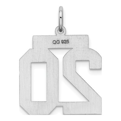 Sterling Silver Number 20 Charm – view 4