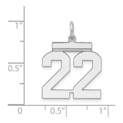 Sterling Silver Number 22 Charm – view 4