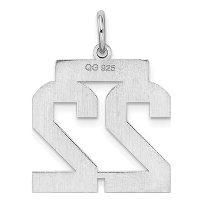 Sterling Silver Number 22 Charm – view 5