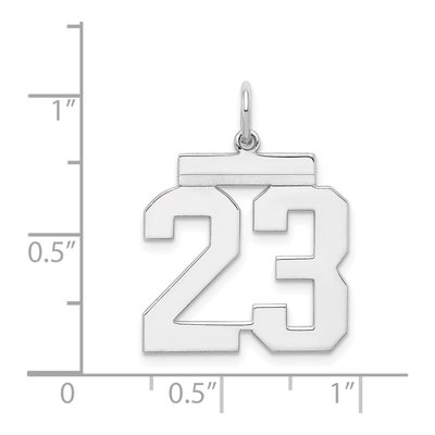 Sterling Silver Number 23 Charm – view 3