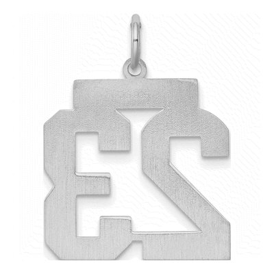 Sterling Silver Number 23 Charm – view 4