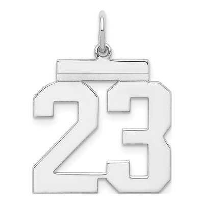 Sterling Silver Number 23 Charm