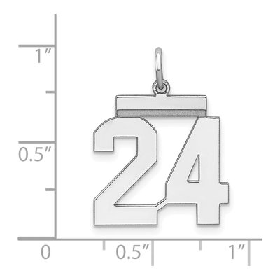 Sterling Silver Number 24 Charm – view 4
