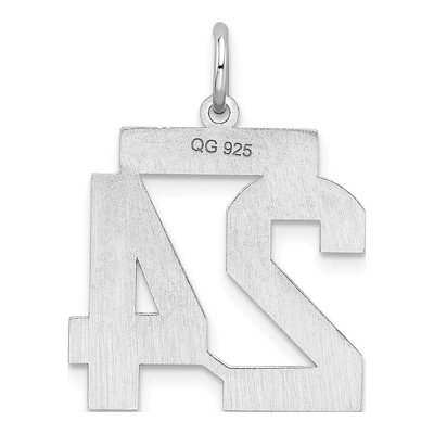 Sterling Silver Number 24 Charm – view 5
