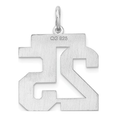 Sterling Silver Number 25 Charm – view 5