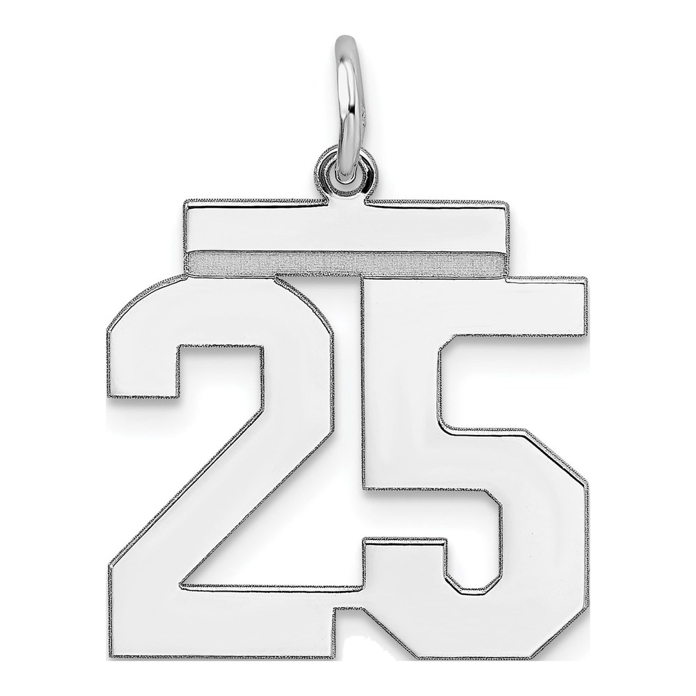Sterling Silver Number 25 Charm