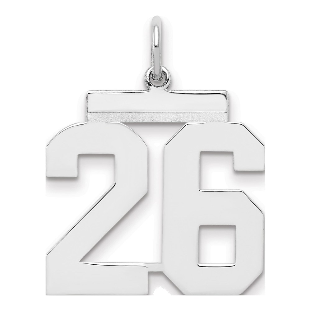 Sterling Silver Number 26 Pendant