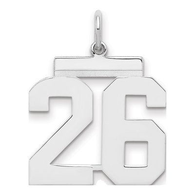 Sterling Silver Number 26 Pendant