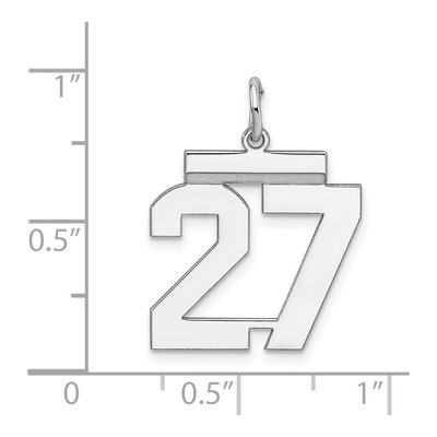 Sterling Silver Number 27 Charm – view 4