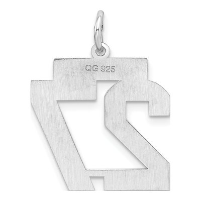 Sterling Silver Number 27 Charm – view 5