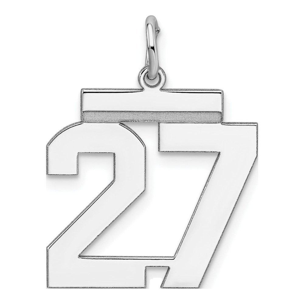 Sterling Silver Number 27 Charm