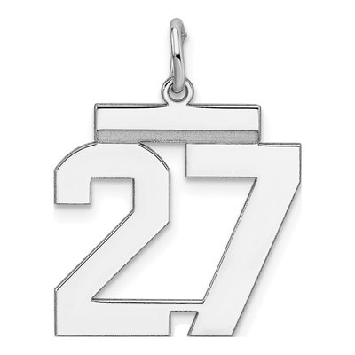 Sterling Silver Number 27 Charm