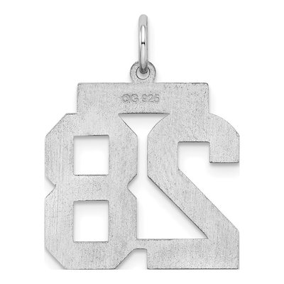 Sterling Silver Number 28 Charm – view 5