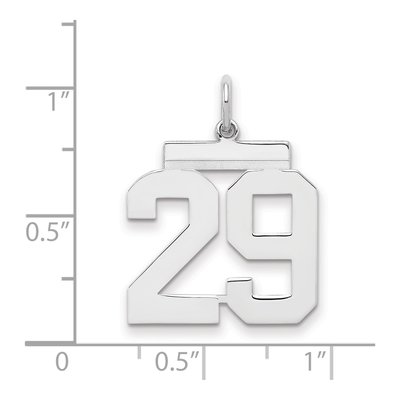 Sterling Silver Number 29 Charm – view 2