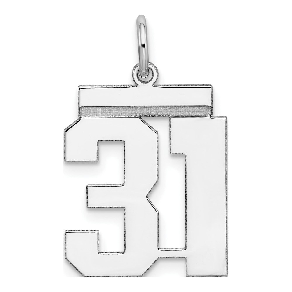 Sterling Silver Number 31 Charm