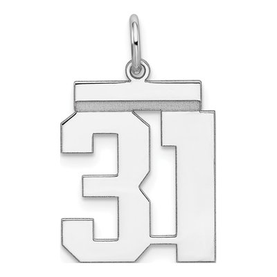 Sterling Silver Number 31 Charm