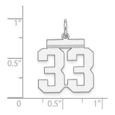Sterling Silver Number 33 Charm – view 4