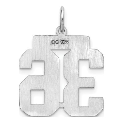 Sterling Silver Number 36 Charm – view 5