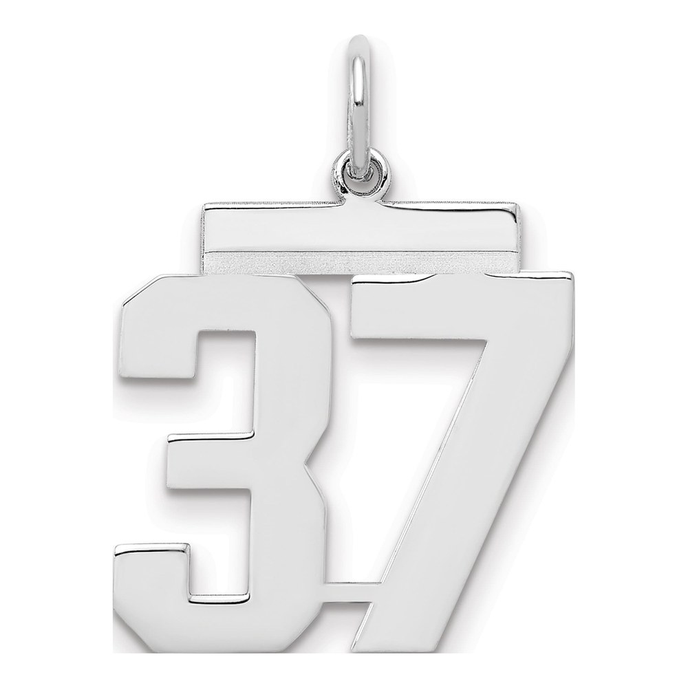 Sterling Silver Number 37 Charm