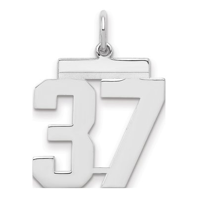 Sterling Silver Number 37 Charm