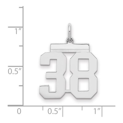 Sterling Silver Number 38 Charm – view 2