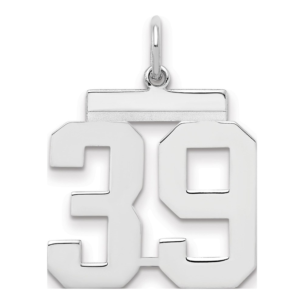 Sterling Silver Number 39 Charm