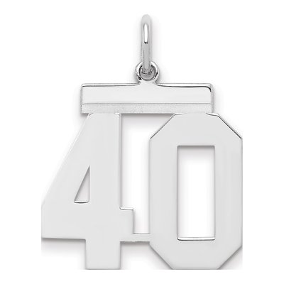 Sterling Silver Number 40 Charm
