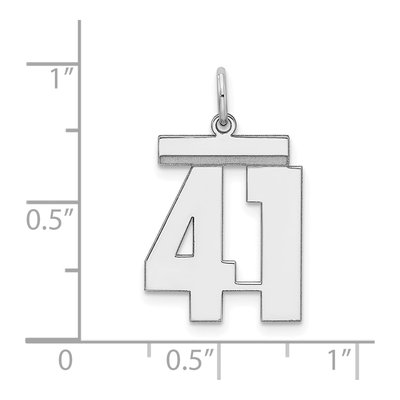 Sterling Silver Number 41 Charm – view 4