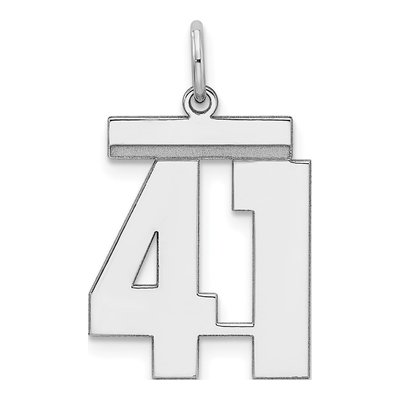 Sterling Silver Number 41 Charm