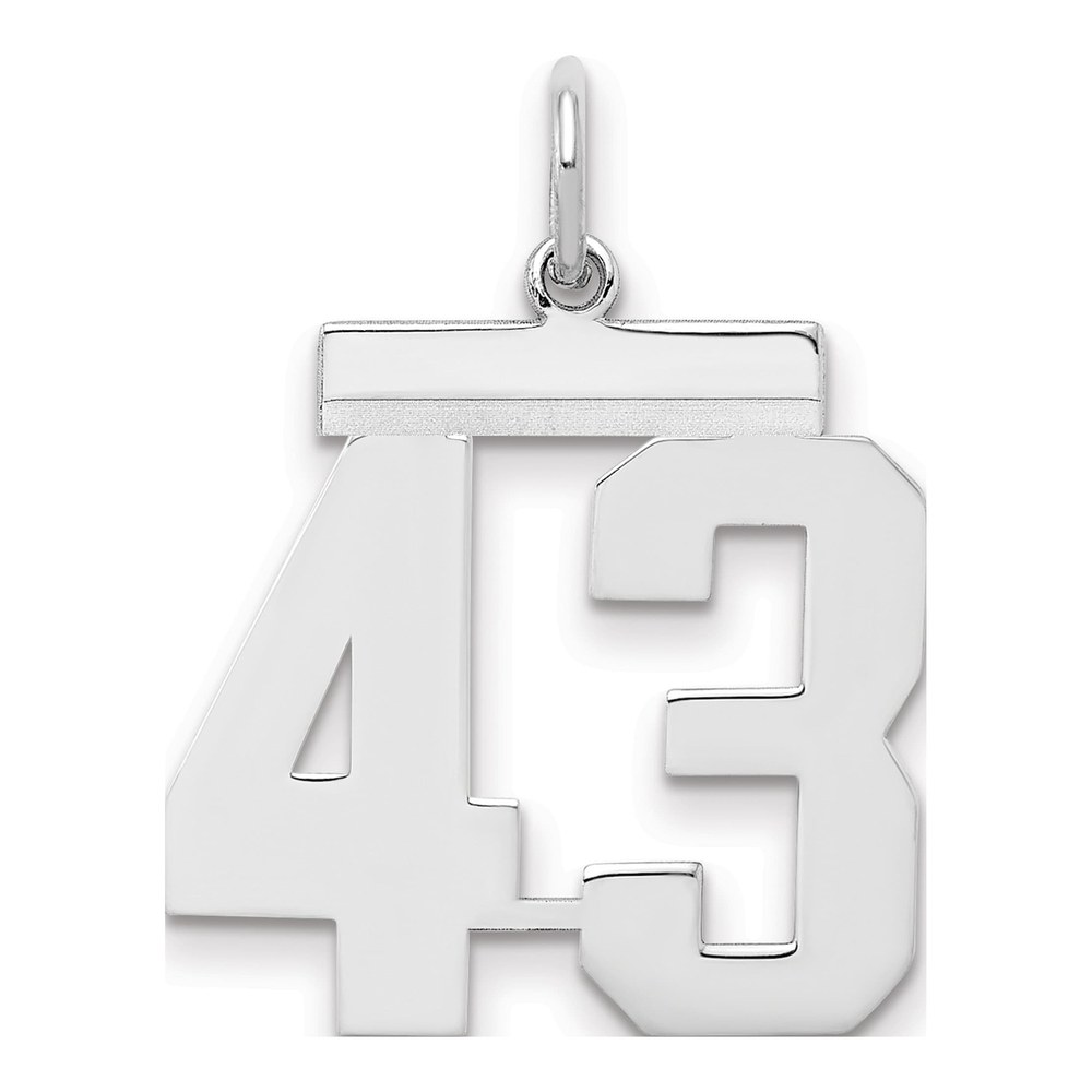 Sterling Silver Number 43 Pendant