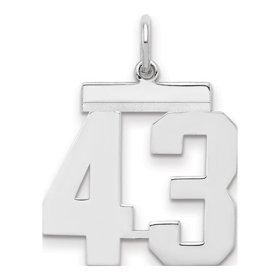 Sterling Silver Number 43 Pendant