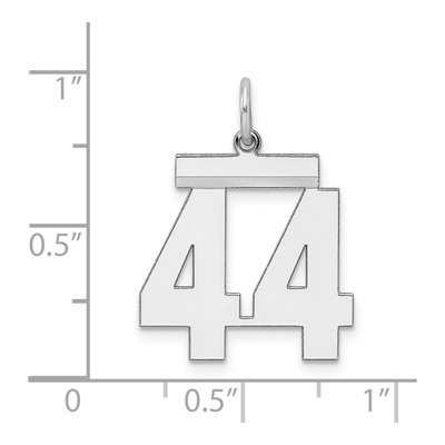 Sterling Silver Number 44 Pendant – view 4