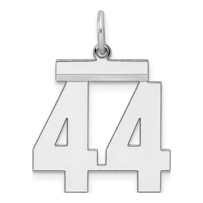 Sterling Silver Number 44 Pendant