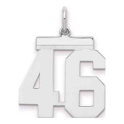 Sterling Silver Number 46 Charm