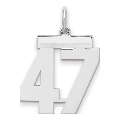 Sterling Silver Number 47 Pendant