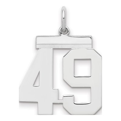 Sterling Silver Number 49 Charm