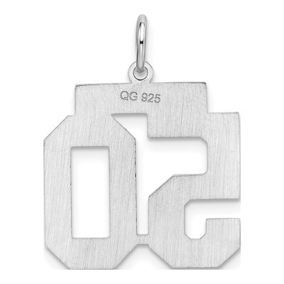 Sterling Silver Number 50 Pendant – view 5
