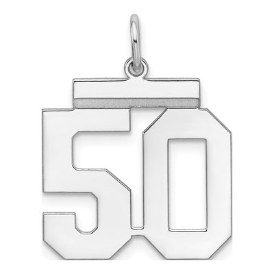 Sterling Silver Number 50 Pendant