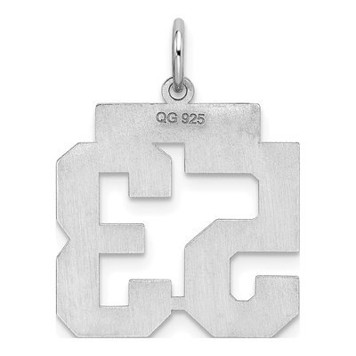 Sterling Silver Number 53 Pendant – view 5