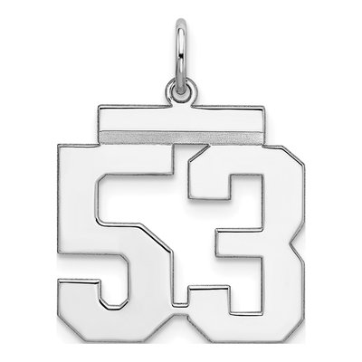Sterling Silver Number 53 Pendant