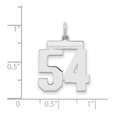 Sterling Silver Number 54 Charm – view 2