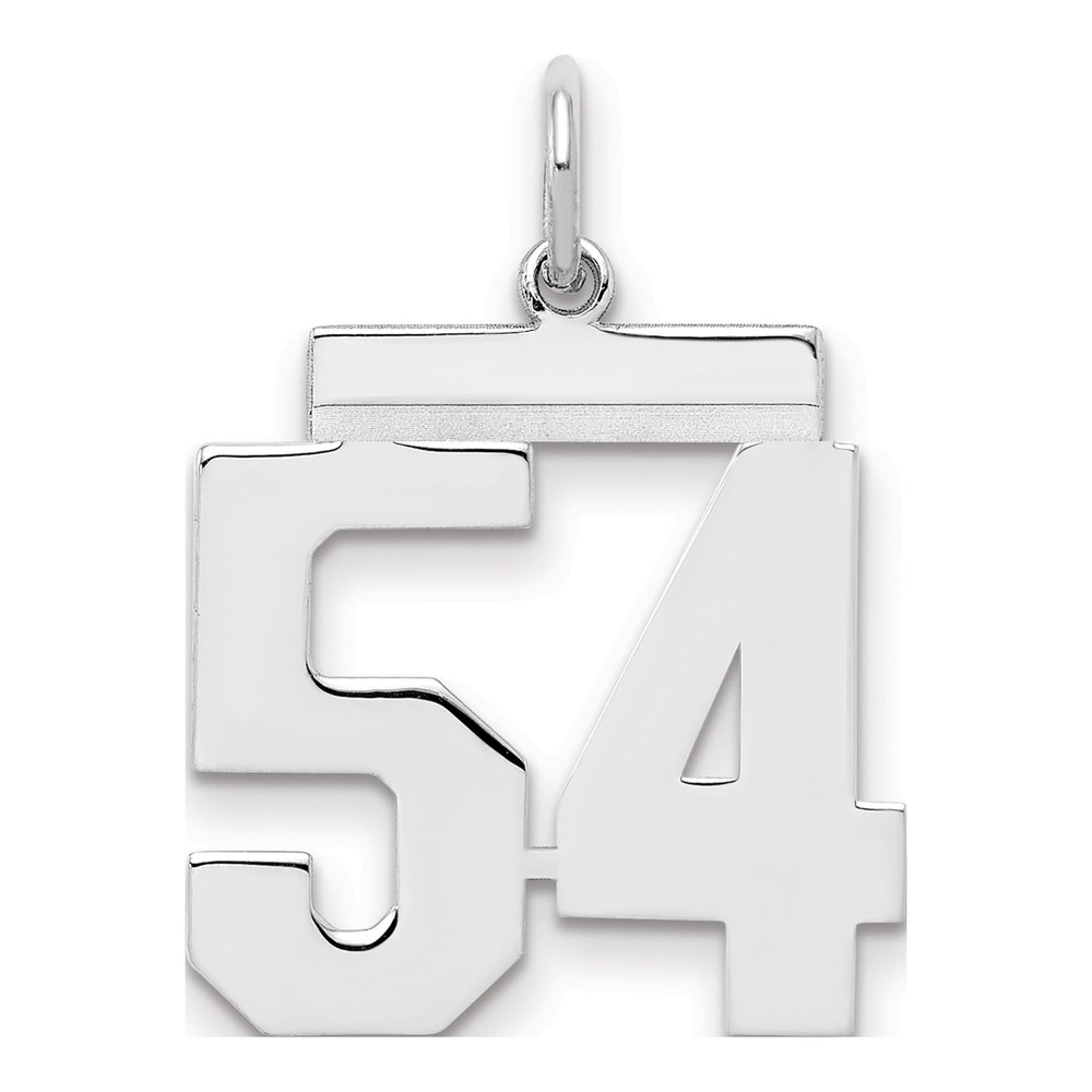 Sterling Silver Number 54 Charm