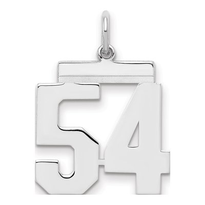 Sterling Silver Number 54 Charm