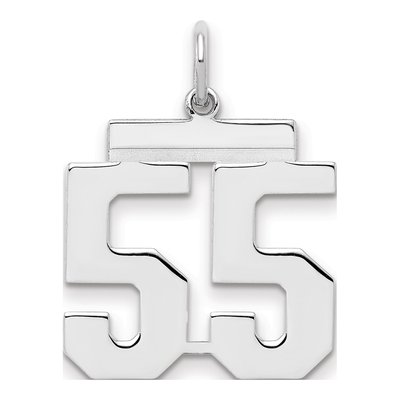 Sterling Silver Number 55 Pendant