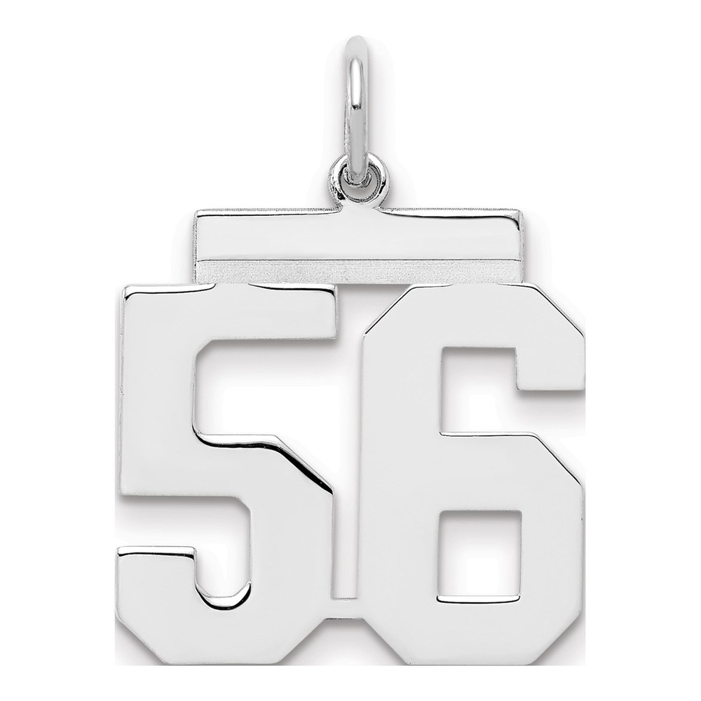 Sterling Silver Number 56 Charm